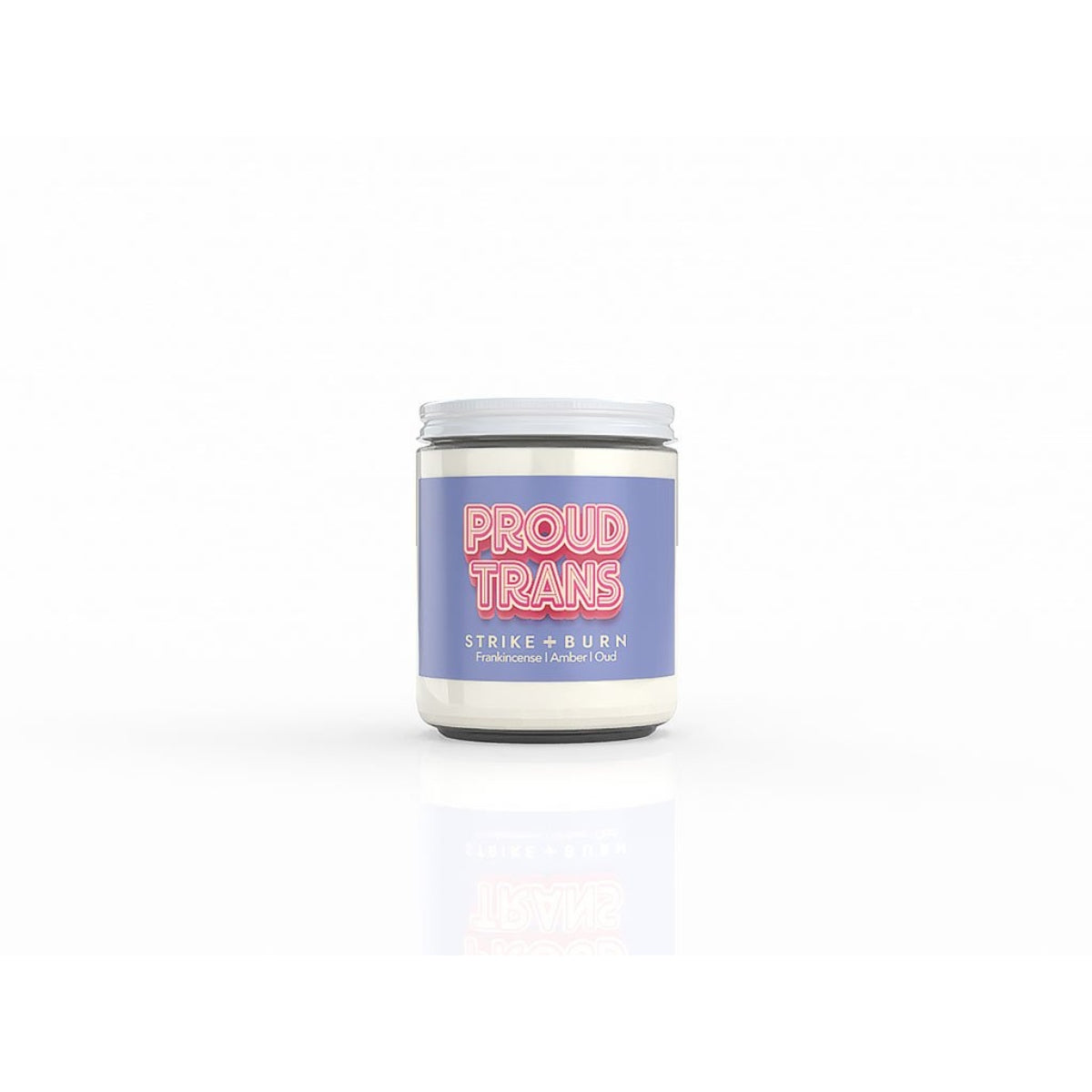 STRIKE & BURN PROUD TRANS  FRANKINCENSE  AMBER  AND OUD CANDLE